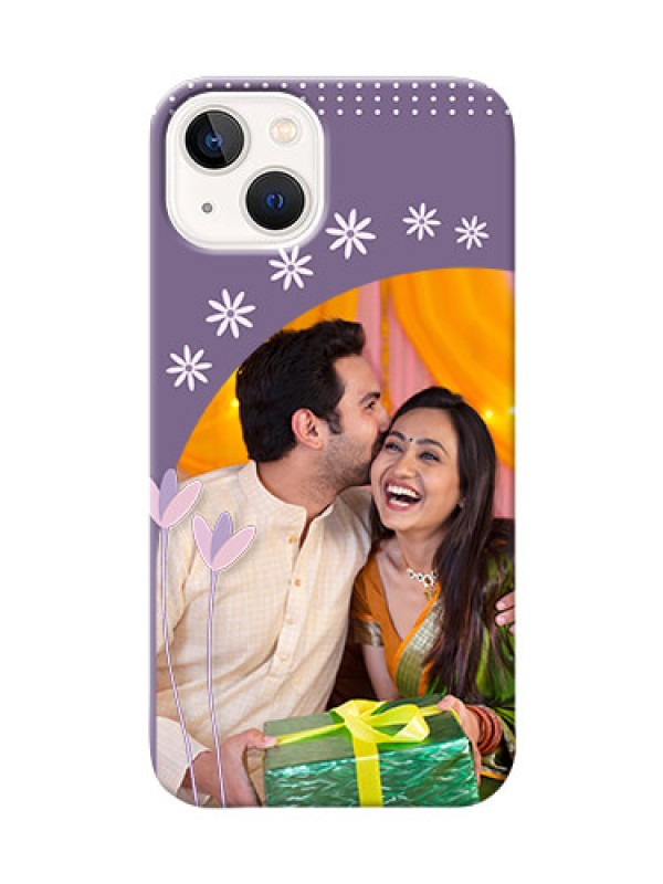 Custom iPhone 13 Phone covers for girls: lavender flowers design 