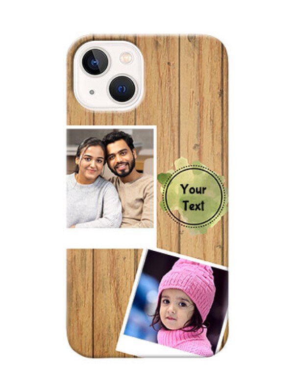 Custom iPhone 13 Custom Mobile Phone Covers: Wooden Texture Design