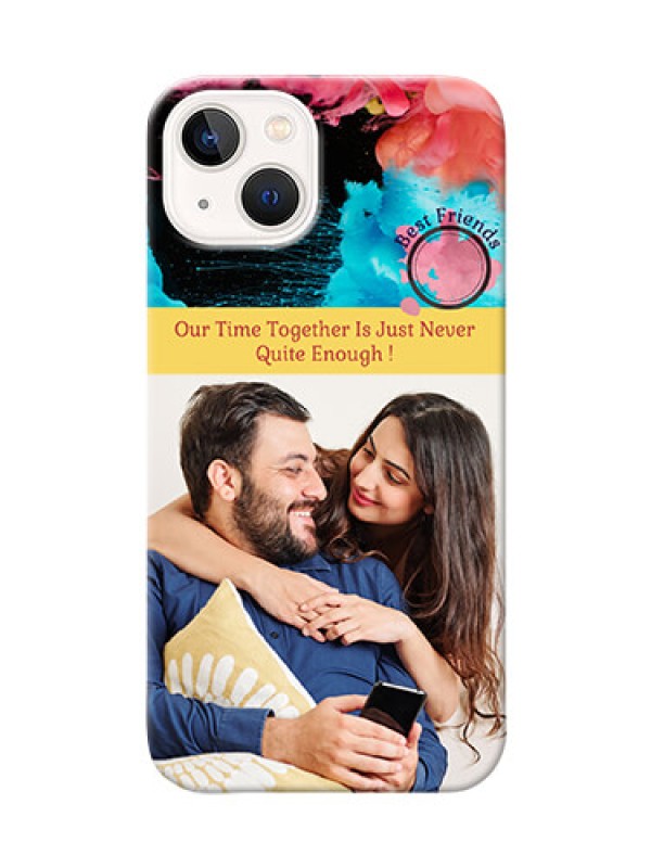 Custom iPhone 13 Mobile Cases: Quote with Acrylic Painting Design