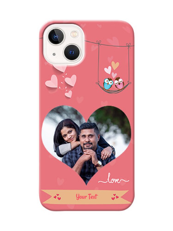 Custom iPhone 13 custom phone covers: Peach Color Love Design 