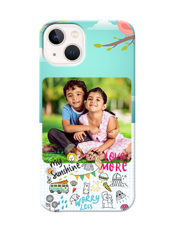 Custom iPhone 13 phone cases online: Doodle love Design