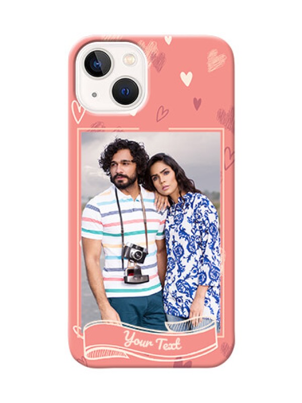 Custom iPhone 13 custom mobile phone cases: love doodle art Design