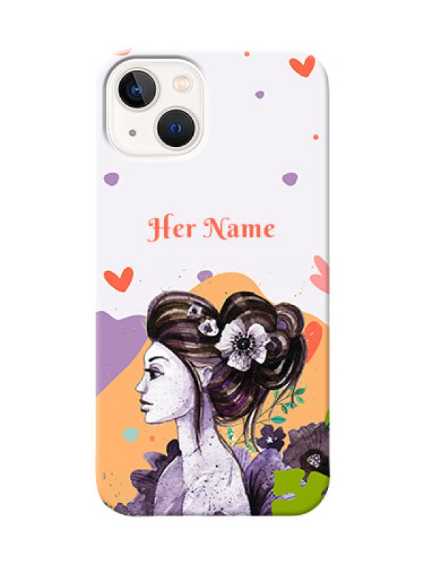 Custom iPhone 13 Custom Mobile Case with Woman And Nature Design