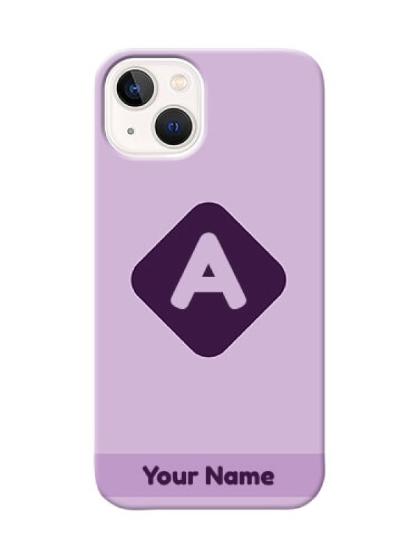 Custom iPhone 13 Custom Mobile Case with Custom Letter in curved badge Design