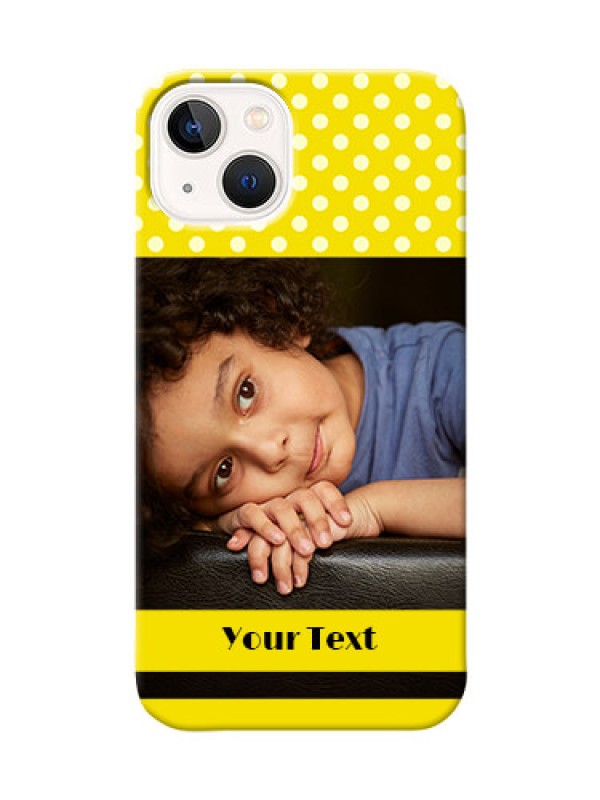 Custom iPhone 14 Plus Custom Mobile Covers: Bright Yellow Case Design