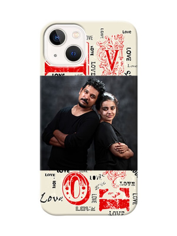 Custom iPhone 14 Plus mobile cases online: Trendy Love Design Case