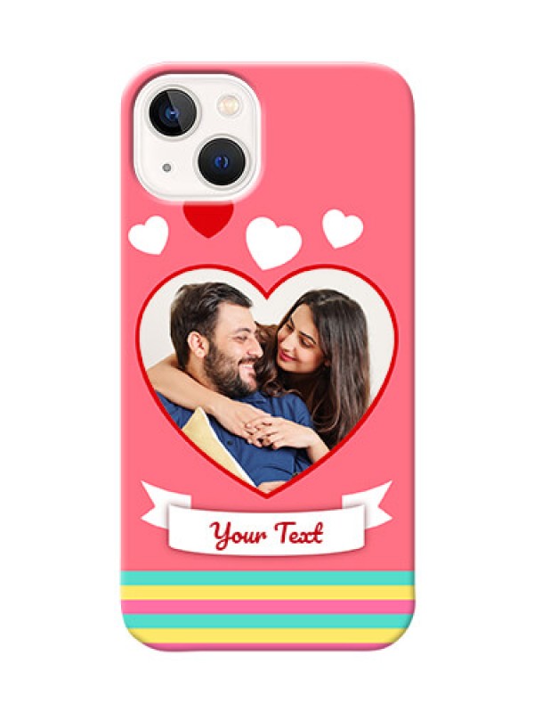 Custom iPhone 14 Plus Personalised mobile covers: Love Doodle Design
