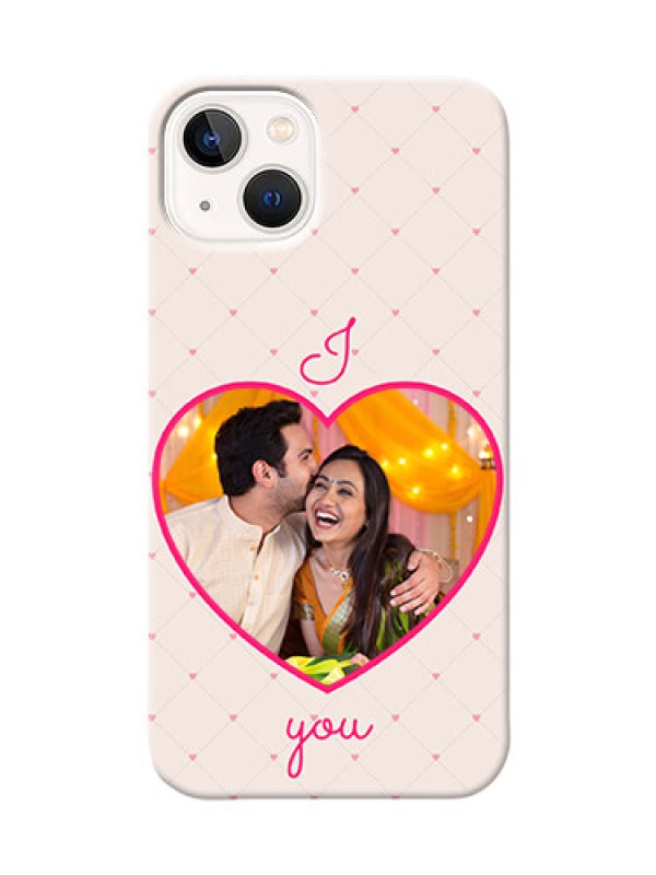 Custom iPhone 14 Plus Personalized Mobile Covers: Heart Shape Design