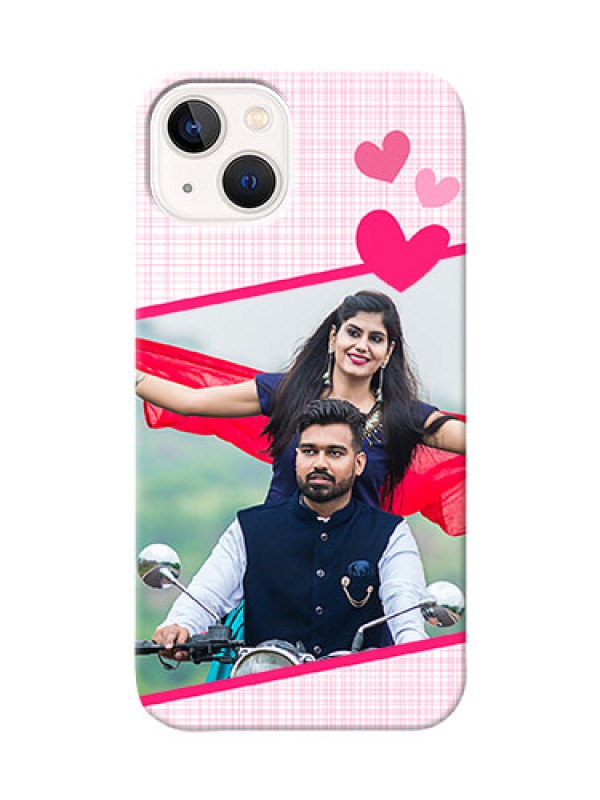 Custom iPhone 14 Plus Personalised Phone Cases: Love Shape Heart Design