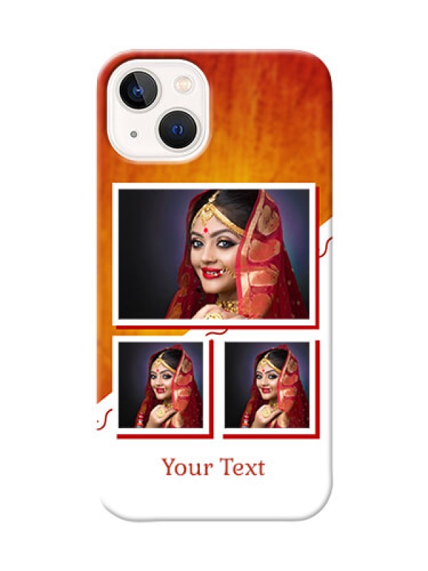 Custom iPhone 14 Plus Personalised Phone Cases: Wedding Memories Design 