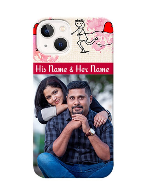 Custom iPhone 14 Plus phone back covers: You and Me Case Design