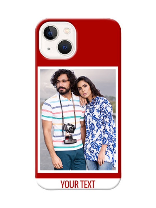 Custom iPhone 14 Plus mobile phone covers: Simple Red Color Design