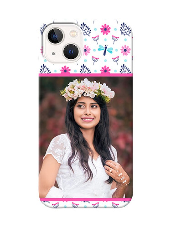 Custom iPhone 14 Plus Mobile Covers: Colorful Flower Design