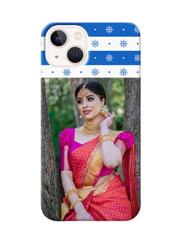Custom iPhone 14 Plus custom mobile covers: Snow Pattern Design
