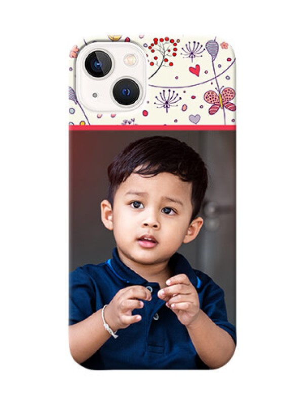 Custom iPhone 14 Plus phone back covers: Premium Floral Design