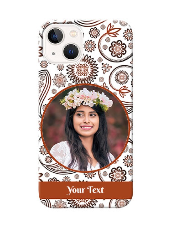 Custom iPhone 14 Plus phone cases online: Abstract Floral Design 