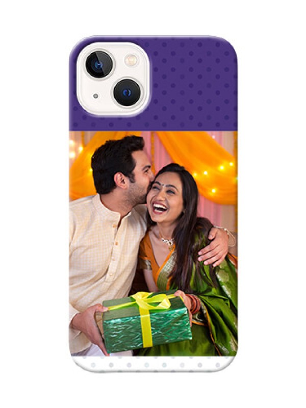 Custom iPhone 14 Plus mobile phone cases: Violet Pattern Design