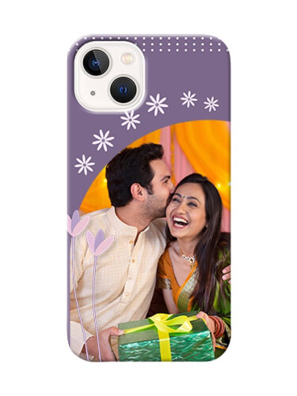 Custom iPhone 14 Plus Phone covers for girls: lavender flowers design 