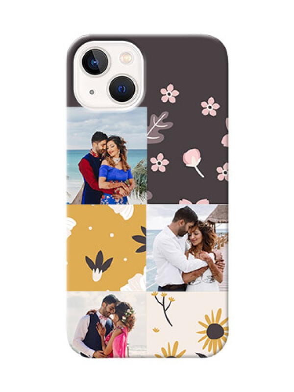 Custom iPhone 14 Plus phone cases online: 3 Images with Floral Design
