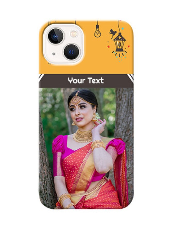 Custom iPhone 14 Plus custom back covers with Family Picture and Icons 