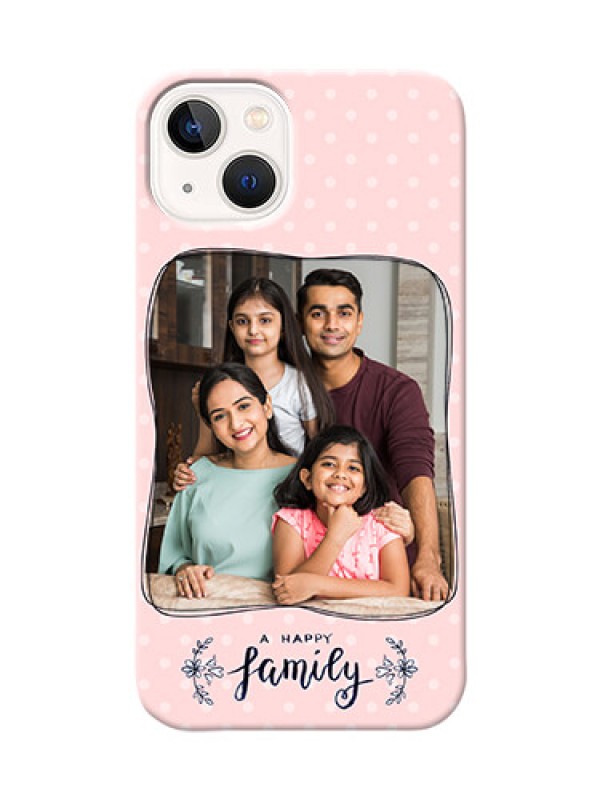 Custom iPhone 14 Plus Personalized Phone Cases: Family with Dots Design
