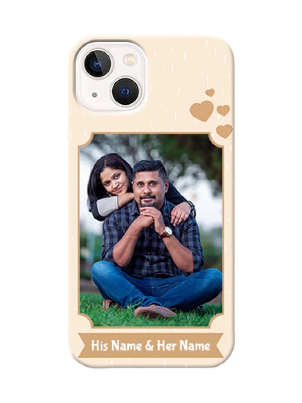 Custom iPhone 14 Plus mobile phone cases with confetti love design 