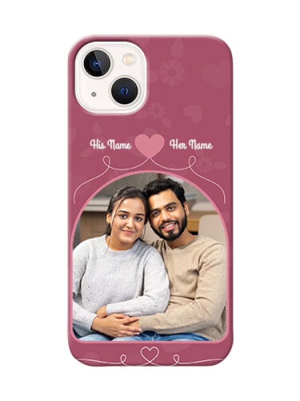Custom iPhone 14 Plus mobile phone covers: Love Floral Design