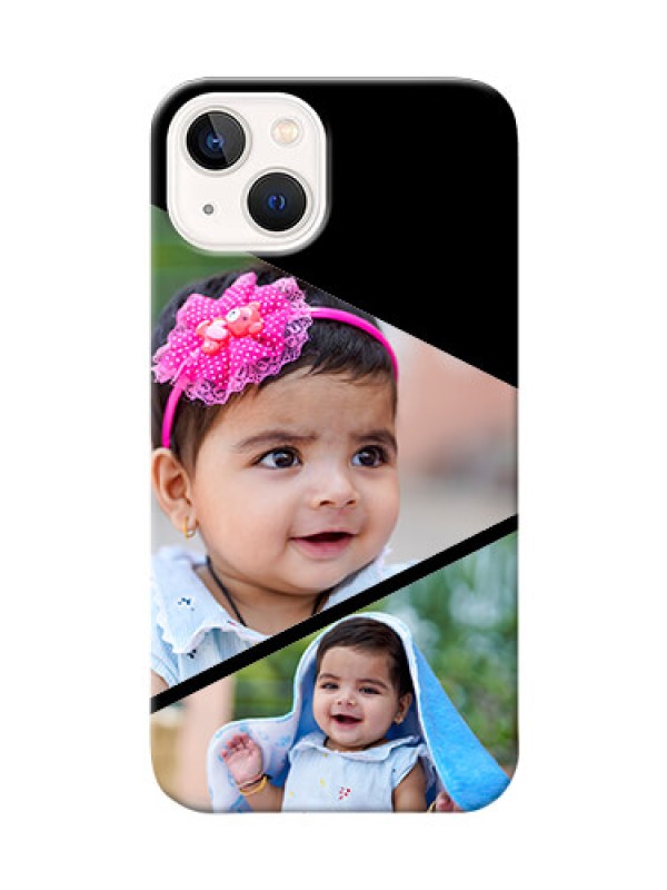 Custom iPhone 14 Plus mobile back covers online: Semi Cut Design