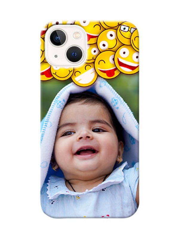 Custom iPhone 14 Plus Custom Phone Cases with Smiley Emoji Design