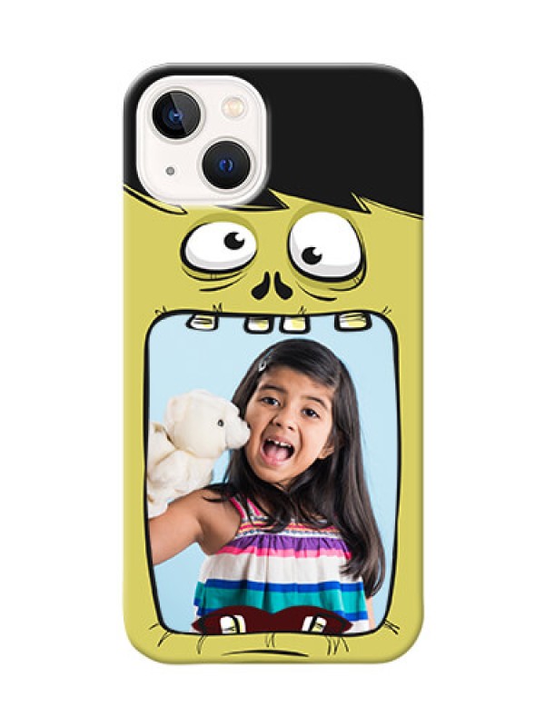Custom iPhone 14 Plus Mobile Covers: Cartoon monster back case Design