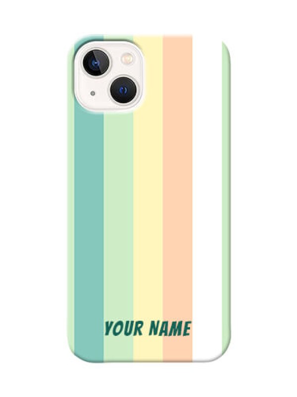 Custom iPhone 14 Plus Back Covers: Multi-colour Stripes Design