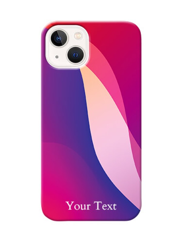 Custom iPhone 14 Plus Mobile Back Covers: Digital abstract Overlap Design
