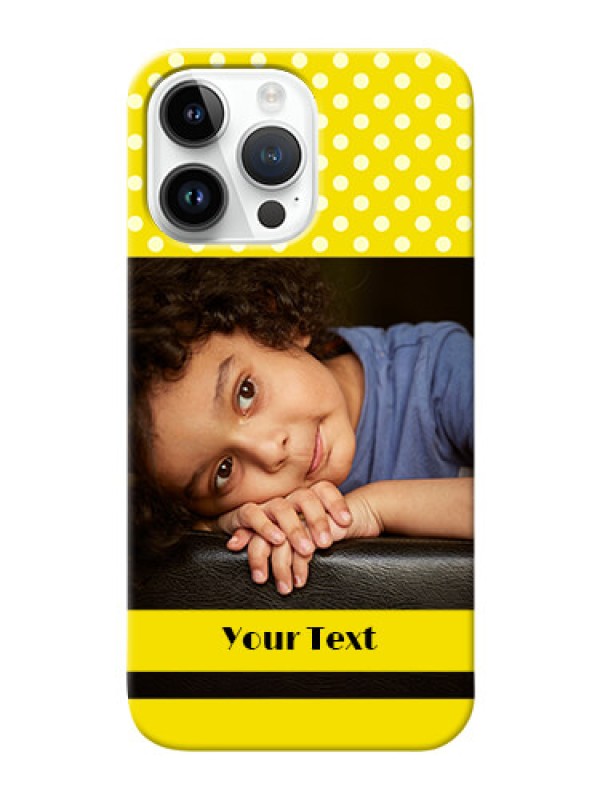 Custom iPhone 14 Pro Max Custom Mobile Covers: Bright Yellow Case Design