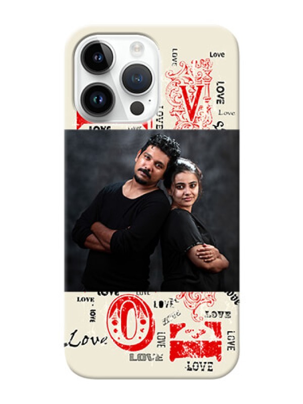 Custom iPhone 14 Pro Max mobile cases online: Trendy Love Design Case