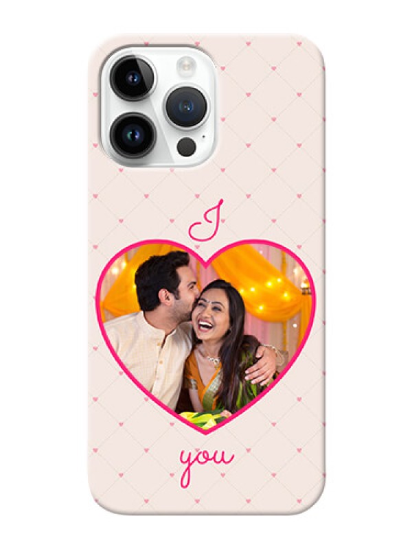 Custom iPhone 14 Pro Max Personalized Mobile Covers: Heart Shape Design
