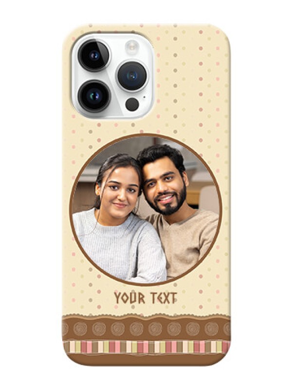 Custom iPhone 14 Pro Max Mobile Cases: Brown Dotted Mobile Case Design