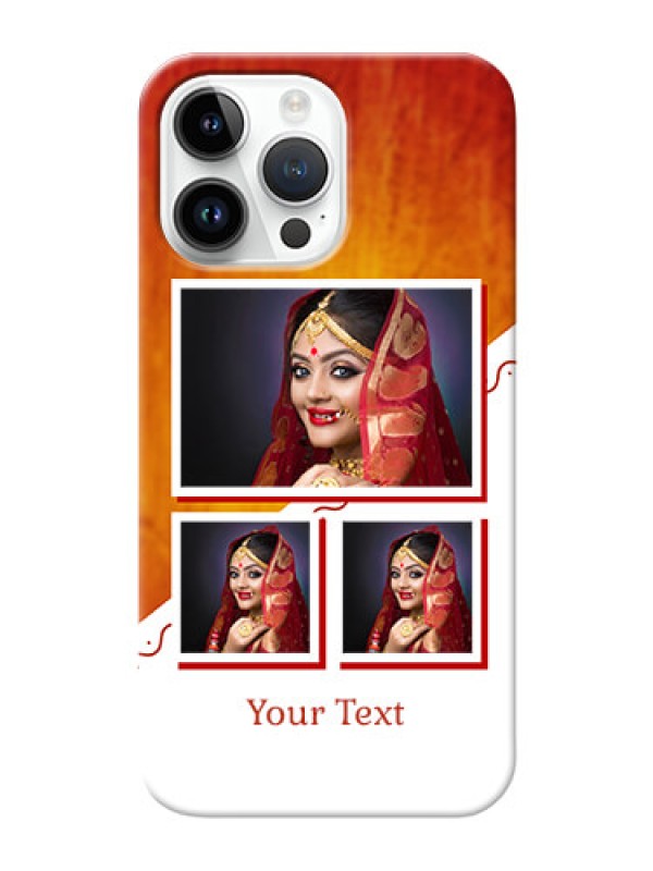 Custom iPhone 14 Pro Max Personalised Phone Cases: Wedding Memories Design 