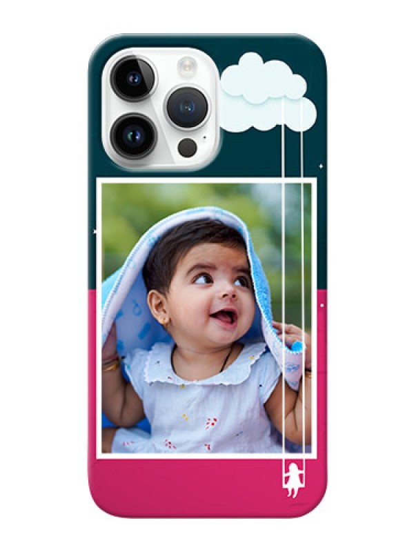 Custom iPhone 14 Pro Max custom phone covers: Cute Girl with Cloud Design