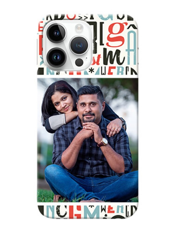 Custom iPhone 14 Pro Max custom mobile phone covers: Alphabet Design