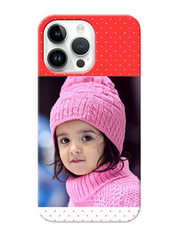 Custom iPhone 14 Pro Max personalised phone covers: Red Pattern Design