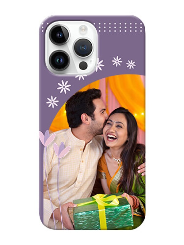 Custom iPhone 14 Pro Max Phone covers for girls: lavender flowers design 