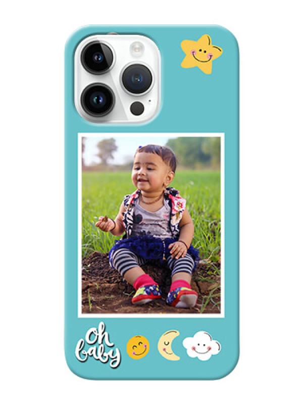 Custom iPhone 14 Pro Max Personalised Phone Cases: Smiley Kids Stars Design