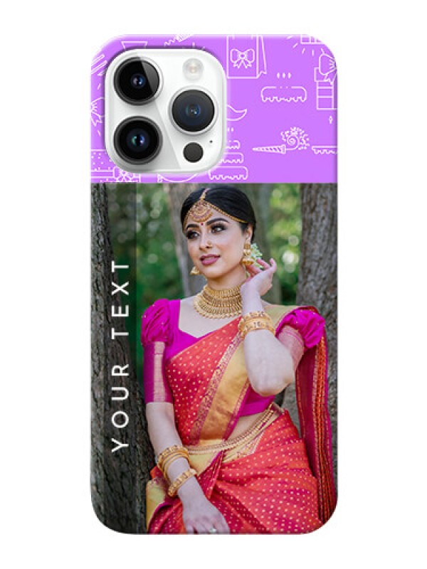 Custom iPhone 14 Pro Max Personalized Phone Cases: Birthday Icons Design