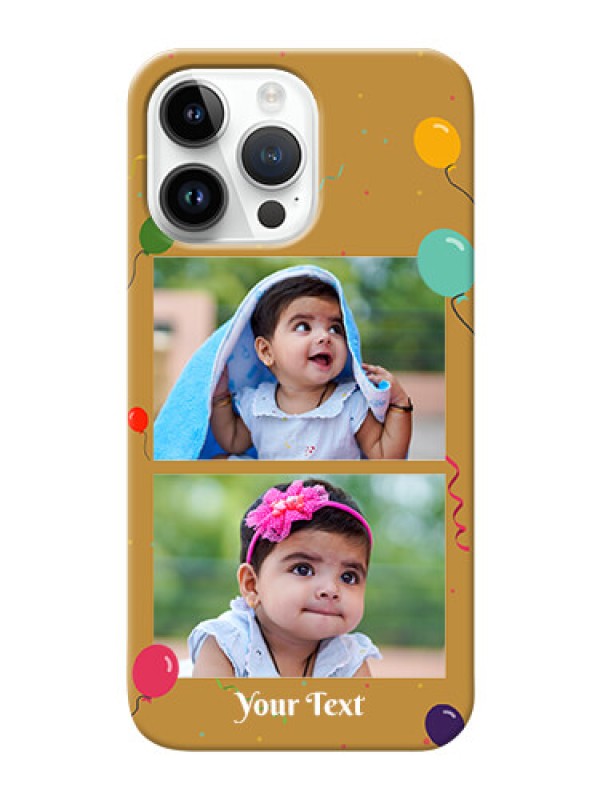 Custom iPhone 14 Pro Max Phone Covers: Image Holder with Birthday Celebrations Design