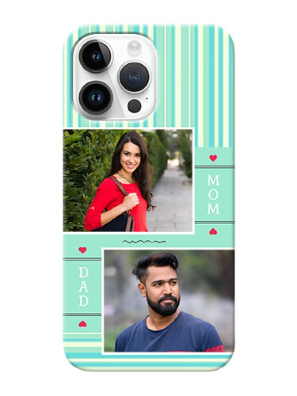 Custom iPhone 14 Pro Max custom mobile phone covers: Mom & Dad Pic Design