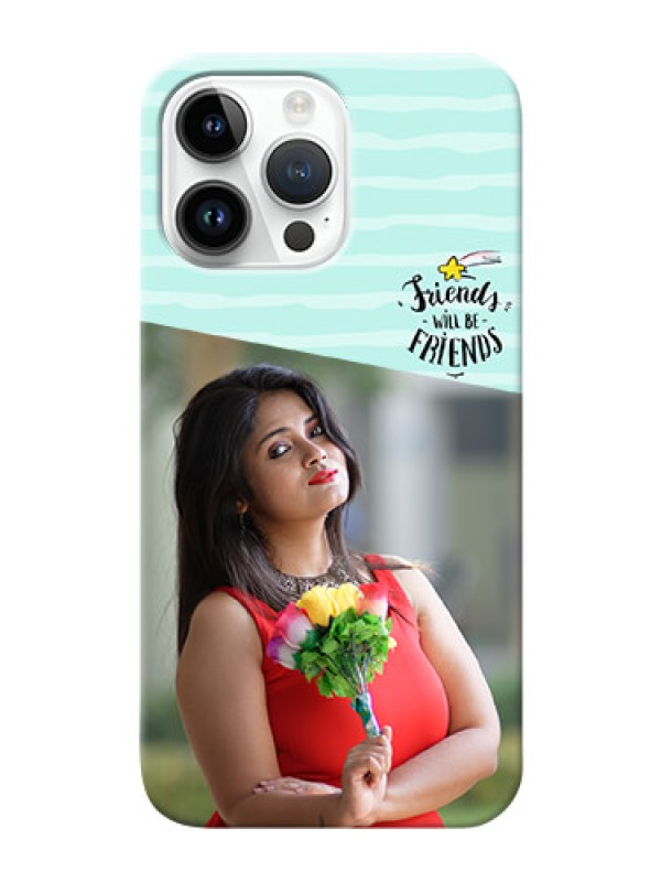 Custom iPhone 14 Pro Max Mobile Back Covers: Friends Picture Icon Design