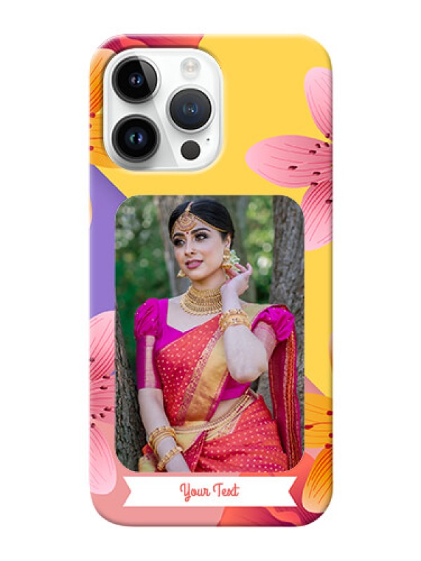 Custom iPhone 14 Pro Max Mobile Covers: 3 Image With Vintage Floral Design