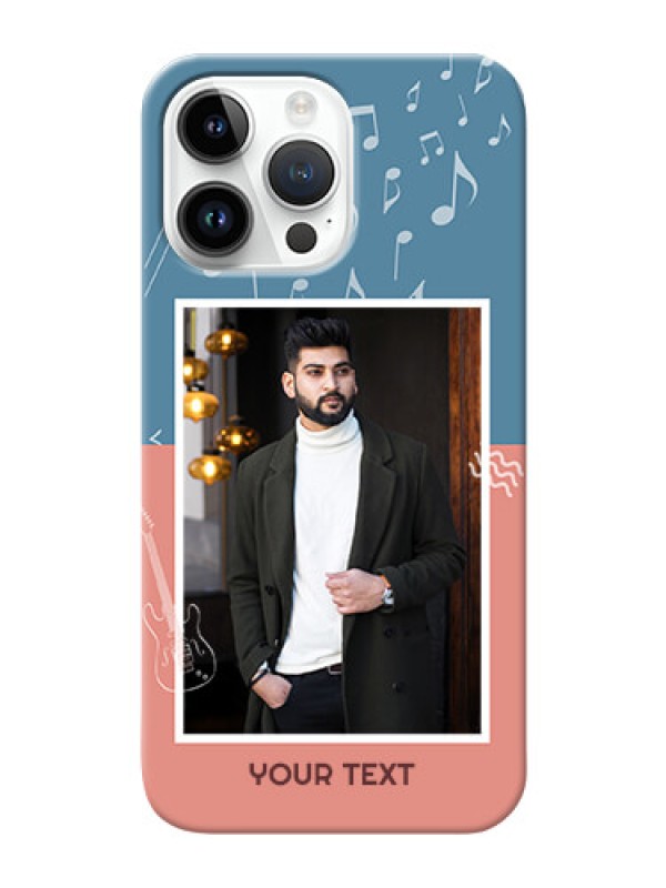 Custom iPhone 14 Pro Max Phone Back Covers with Color Musical Note Design