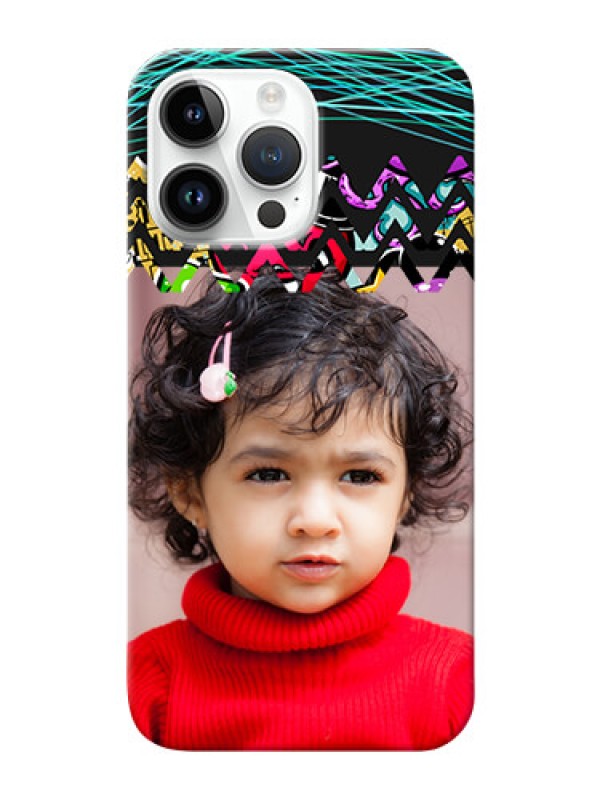 Custom iPhone 14 Pro Max personalized phone covers: Neon Abstract Design