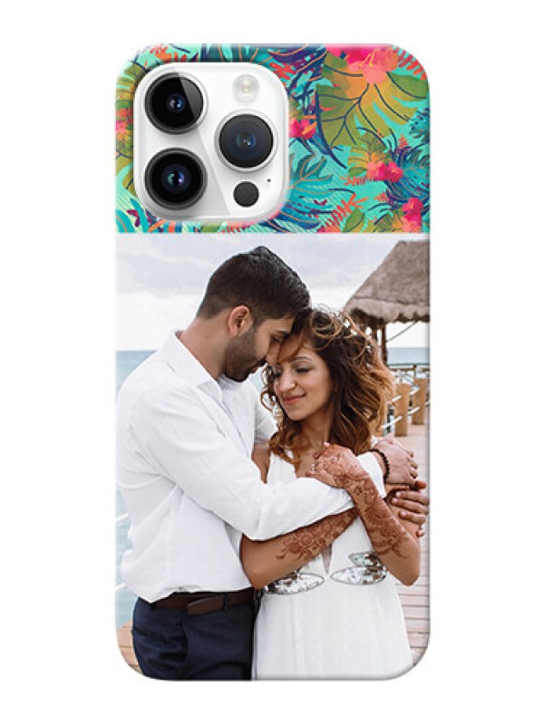 Custom iPhone 14 Pro Max Personalized Phone Cases: Watercolor Floral Design